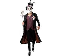 Funidelia Déguisement de vaudou squelette pour homme, Taille M Qui fait peur & Horreur, Halloween - Costume pour Adultes pour les fêtes, le Carnaval et Halloween