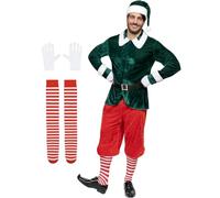 Funidelia | Déguisement delfe Deluxe avec accessoires pour homme Elfe de Noël, Noël, Lutin - Déguisement pour Adultes et accessoires pour Halloween, carnaval et fêtes. - Taille M - Vert