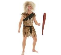 Funidelia | Déguisement des cavernes avec matraque pour homme Troglodyte & Âge de pierre - Déguisement pour Adultes et accessoires pour Halloween, carnaval et fêtes. - Taille XL