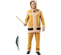 Funidelia | Déguisement desquimau pour homme Pays, Cultures, Originaux et Drôle, le Monde - Déguisement pour Adultes et accessoires pour Halloween, carnaval et fêtes. - Taille M - Marron