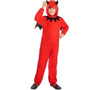 Funidelia | Déguisement diable pour garçon Démons, Diables, Halloween, Horreur - Déguisement pour enfant et accessoires pour Halloween, carnaval et fêtes - Taille 10-12 ans - Rouge