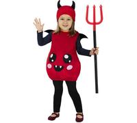 FUNIDELIA Déguisement diable terrifiant enfant - Déguisement pour garçon et accessoires pour Halloween, carnaval et fêtes. 3-4 ans