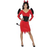 Funidelia | Déguisement diablesse pour femme Démons, Diables, Halloween, Horreur - Déguisement pour Adultes et accessoires pour Halloween, carnaval et fêtes - Taille XL - Rouge