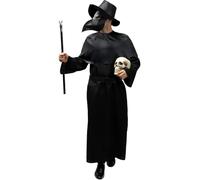 Funidelia | Déguisement Docteur la Peste pour homme Carnaval, Italie & Venise, Originaux et Drôle - Déguisement pour Adultes et accessoires pour Halloween, carnaval et fêtes. - Taille S - Noir