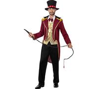 Funidelia | Déguisement Dompteur pour homme Dompteur, Cirque, Originaux et Drôle, Directeur de Cirque - Déguisement pour Adultes et accessoires pour Halloween, carnaval et fêtes - Taille L - Rouge