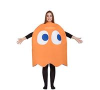 Funidelia | Déguisement Fantôme Clyde - Pac-Man 100% OFFICIELLE pour femme et homme taille Taille unique Jeux vidéo, Années 80, Arcade - Couleur: Orange, accessoire pour déguisement