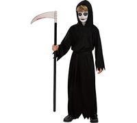 Funidelia | Déguisement faucheur de la mort pour fille et garçon Grim Reaper, Death - Déguisement pour enfant et accessoires pour Halloween, carnaval et fêtes - Taille 7-12 ans - Noir