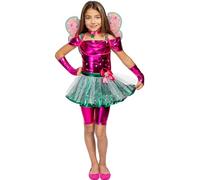 Funidelia | Déguisement Flora - Winx Club pour fille Dessins Animés, Winx club, Films et Cinéma - Déguisement pour enfant et accessoires pour Halloween, carnaval et fêtes. - Taille 3-4 ans - Rose