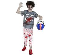 Funidelia | Déguisement footballeur américain zombie pour garçon Mort-vivant, Horreur - Déguisement pour enfant et accessoires pour Halloween, carnaval et fêtes - Taille 3-4 ans - Bleu