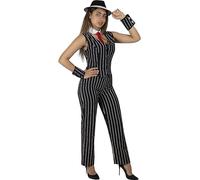Funidelia | Déguisement gangster mafieuse pour femme Années 20, Cabaret, Mafia, Décennies - Déguisement pour Adultes et accessoires pour Halloween, carnaval et fêtes. - Taille M - Noir