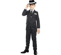 Funidelia | Déguisement Gangster Noir années 20 pour garçon Taille 5-6 Ans Années 20, Cabaret, Charleston, Décennies - Couleur: Multicolore, Accessoire pour déguisement