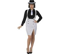 Funidelia | Déguisement gangster pour femme Années 20, Cabaret, Mafia, Décennies - Déguisement pour Adultes et accessoires pour Halloween, carnaval et fêtes. - Taille S - Noir