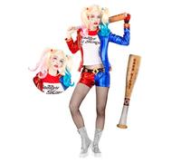 Funidelia | Déguisement Harley Quinn Suicide Squad pour femme Super héros, DC Comics, Suicide Squad - Déguisement pour Adultes et accessoires pour Halloween, carnaval et fêtes - Bleu