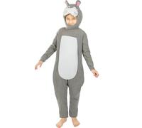 Funidelia | Déguisement Hippopotame pour fille et garçon Animaux - Déguisement pour Enfant et accessoires pour Halloween, carnaval et fêtes - Taille 5-6 ans - Gris/Argenté