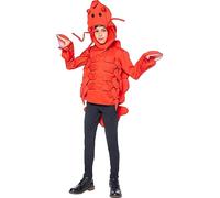 Funidelia | Déguisement homard pour fille et garçon Animaux - Déguisement pour enfant et accessoires pour Halloween, carnaval et fêtes. - Taille 3-4 ans - Rouge