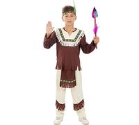 Funidelia | Déguisement Indigène pour garçon Indigènes, Cowboys, Western - Déguisement pour enfant et accessoires pour Halloween, carnaval et fêtes. - Taille 3-4 ans - Marron
