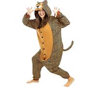 Funidelia | Déguisement léopard Onesie pour Femme et Homme Taille XL Animaux, Désert, Jungle - Couleur: Multicolore, Accessoire pour déguisement - Déguisements Amusants pour Vos soirées.