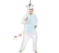Funidelia | Déguisement licorne bleue onesie pour fille et garçon Originaux & Amusants - Déguisement pour Enfant et accessoires pour Halloween, carnaval et fêtes - Taille 10-12 ans - Blanc