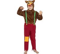 Funidelia | Déguisement loup marron pour fille et garçon Animaux, Loup-garou - Déguisement pour Enfant et accessoires pour Halloween, carnaval et fêtes - Taille 10-12 ans - Marron