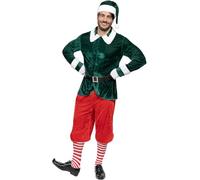 Funidelia | Déguisement lutin Deluxe pour homme Elfe de Noël, Noël, Lutin - Déguisement pour Adultes et accessoires pour Halloween, carnaval et fêtes. - Taille M - Vert