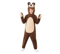 Funidelia | Déguisement Michka - Masha et Michka pour garçon taille 2-3 ans Masha and the Bear, Dessins Animés - Couleur: Marron, accessoire pour déguisement