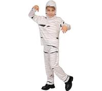 Funidelia | Déguisement momie pour fille et garçon Qui fait peur & Horreur, Halloween - Déguisement pour enfant et accessoires pour Halloween, carnaval et fêtes. - Taille 5-6 ans - Blanc