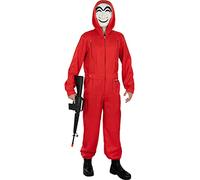 Funidelia | Déguisement Money Heist Korea pour femme et homme Voleur, Braqueur, Dalí - Déguisement pour Adultes et accessoires pour Halloween, carnaval et fêtes - Taille M - L - Rouge