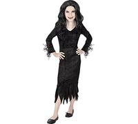 Funidelia | Déguisement Morticia Addams - La Famille Addams pour fille Films de peur, Horreur - Déguisement pour enfant et accessoires pour Halloween, carnaval et fêtes - Taille 7-9 ans - Noir