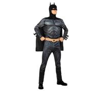 Funidelia Déguisement Officiel Batman - Le Chevalier Noir pour homme, Combinaison, ceinture, cape avec passe-montagne, Super-héros - Tenue pour adultes pour fêtes, Carnaval et Halloween - Taille L