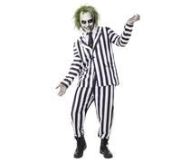 Funidelia Déguisement Officiel Beetlejuice pour homme, Costume Beetlejuice pour adulte, Déguisements de Carnaval, Halloween et Enterrements de vie de garçon - Taille L