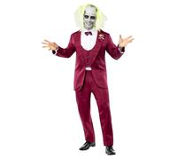 Funidelia Déguisement Officiel de Beetlejuice pour homme, Comprend veste avec chemise et pantalon, Costume de Tim Burton pour adultes, Déguisements de Carnaval, Halloween et Fêtes - Taille M