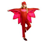 Funidelia Déguisement Officiel de Bibou PJ Masks pour Fille avec combinaison, ailes et masque, Tenue de Dessins Animés Enfant, Déguisements de Carnaval, Halloween et Fêtes - Taille 5-6 ans