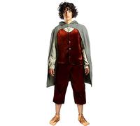 Funidelia Déguisement Officiel de Frodon - Le Seigneur des Anneaux pour homme, Comprend chemise avec gilet, pantalon, cape, anneau, Le Hobbit - Tenue pour adultes pour Carnaval et Halloween - Taille M