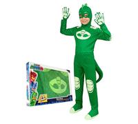 Funidelia Déguisement Officiel de Gluglu PJ Masks deluxe pour enfants, Comprend combinaison avec queue, masque et gants - Tenue pour enfants pour fêtes, Carnaval et Halloween - Taille 7-9 ans