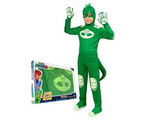 Funidelia Déguisement Officiel de Gluglu PJ Masks deluxe pour enfants, Comprend combinaison avec queue, masque et gants - Tenue pour enfants pour fêtes, Carnaval et Halloween - Taille 3-4 ans