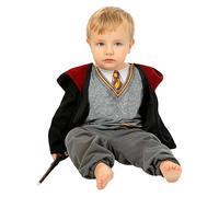 Funidelia Déguisement Officiel de Harry Potter pour Bébé avec Logo brodé, Tunique de Gryffondor Nouveau-né Hogwarts, Déguisements de Carnaval, Halloween et Fêtes - Taille 12-24 Mois