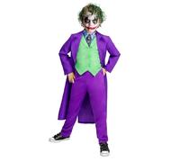 Funidelia Déguisement Officiel de Joker pour enfant, veste, gilet avec col et cravate, et pantalon, Taille 3-4 ans, Super-héros, DC Comics - Tenue pour enfants pour fêtes, Carnaval et Halloween
