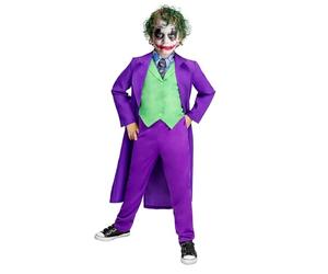 Funidelia Déguisement Officiel de Joker pour enfant, veste, gilet avec col et cravate, et pantalon, Taille 3-4 ans, Super-héros, DC Comics - Tenue pour enfants pour fêtes, Carnaval et Halloween