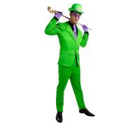 Funidelia Déguisement Officiel de l’Homme Mystère pour homme, Veste, pantalon, gants, cravate, chapeau, masque, Super-héros, DC Comics - Tenue pour adultes pour fêtes, Carnaval et Halloween - Taille S