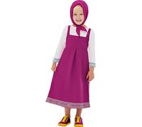 Funidelia | Déguisement Masha - Masha et Michka 100% Officielle pour Fille Taille 4-6 Ans Masha and The Bear, Dessins Animés - Couleur: Rose, Accessoire pour déguisement