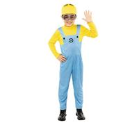 Funidelia Déguisement Officiel de Minion Dave pour enfants, Comprend bonnet, lunettes et combinaison - Tenue pour enfants pour fêtes, Carnaval et Halloween - Taille 3-4 ans