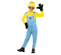 Funidelia Déguisement Officiel de Minions Dave pour Garçon et Fille avec combinaison, bonnet et lunettes, Tenue de Dessins Animés Enfant, Déguisements de Carnaval et Halloween - Taille 10-12 ans
