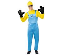 Funidelia Déguisement Officiel de Minions Dave pour Homme et Femme avec combinaison, bonnet et lunettes, Tenue de Dessins Animés pour Adulte, Déguisements de Carnaval, Halloween et Fêtes - Taille XXL