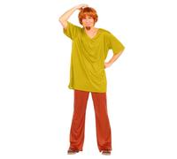 Funidelia Déguisement Officiel de Shaggy - Scooby Doo pour Homme, Comprend t-Shirt, Pantalon, Perruque et barbiche - Tenue pour Adultes pour fêtes, Carnaval et Halloween - Taille XL