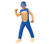 Funidelia Déguisement Officiel de Sonic pour Garçon et Fille, Tenue de Jeux Vidéo Hérisson Bleu Enfant, Déguisements de Carnaval, Halloween et Fêtes - Taille 10-12 ans