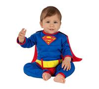 Funidelia Déguisement Officiel de Superman pour Bébé avec combinaison musclée et cape, Tenue de Super-héros pour Nouveau-né, Déguisements de Carnaval, Halloween et Fêtes - Taille 12-24 mois