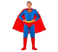 Funidelia Déguisement Officiel de Superman pour homme, Comprend combinaison, cape, ceinture et couvre-bottes, Super-héros - Tenue pour adultes pour fêtes, Carnaval et Halloween - Taille 3XL