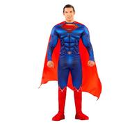 Funidelia Déguisement Officiel de Superman pour homme - La Ligue des Justiciers, Costume d’Homme d’Acier pour adultes, Déguisements de Carnaval, Halloween et Fêtes - Taille XL