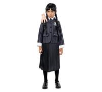 Funidelia Déguisement Officiel Netflix de Mercredi Wednesday Addams uniforme pour Fille, Tenue de La Famille Addams enfant, Déguisements de Halloween et Carnaval - Taille 3-4 ans