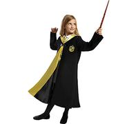 Funidelia Déguisement Officiel Poufsouffle Harry Potter pour enfant, Inclut: Tunique avec écusson imprimé, Taille 5-6 ans - Tenue pour enfants pour fêtes, Carnaval et Halloween